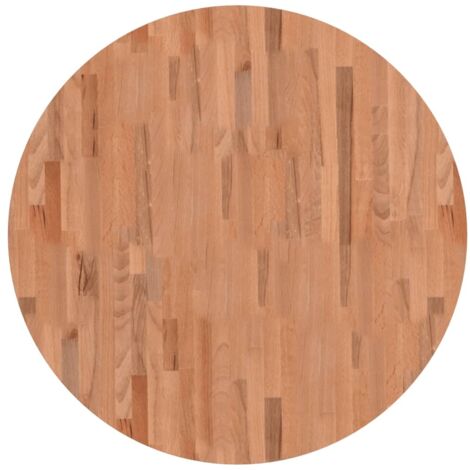 Dessus de table,Plateau de table,Dessus de bureau Ø90x2,5 cm rond bois massif de hêtre CFW90976 (1/5)