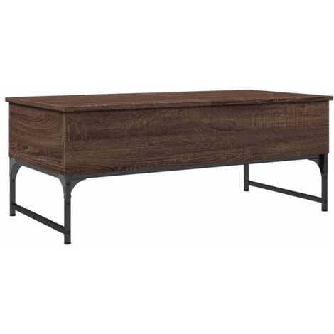 Table basse,Table d'appoint,Table de Salon chêne marron 100x50x40cm bois d'ingénierie et métal CFW31223 (1/5)