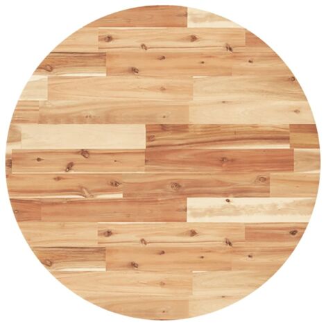 Dessus de table,Plateau de table,Dessus de bureau rond Ø70x4 cm bois massif d'acacia CFW18191 (1/5)