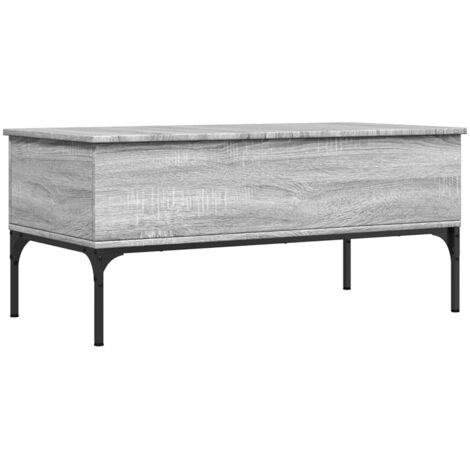 Table basse,Table d'appoint,Table de Salon sonoma gris 100x50x45 cm bois d'ingénierie et métal CFW96422 (1/5)