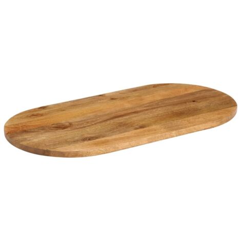 Dessus de table，Plateau de table，Dessus de bureau 140x60x3,8 cm ovale bois massif de manguier CFW55805