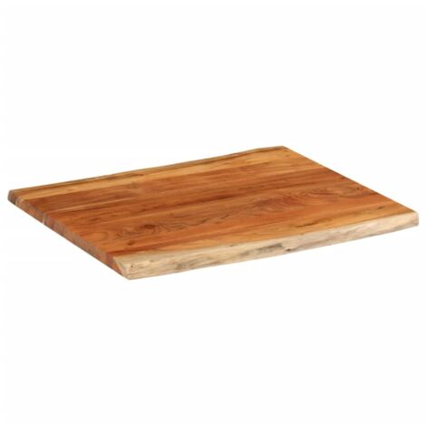 Dessus de table，Plateau de table，Dessus de bureau 90x80x3,8 cm rectangulaire bois massif d'acacia CFW39458 (1/5)