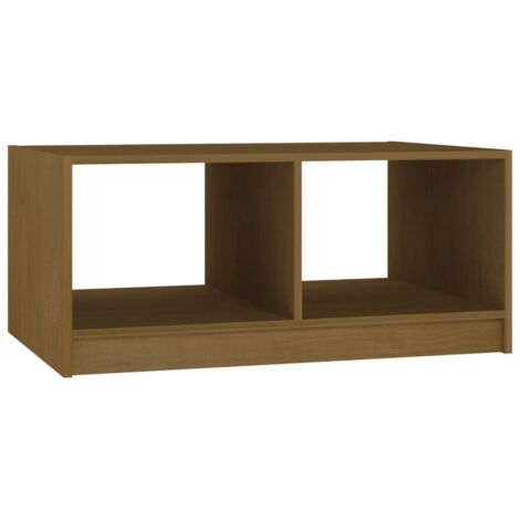 Table basse,Table d'appoint,Table de Salon marron miel 75x50x33,5 cm bois de pin massif CFW93794 (1/5)
