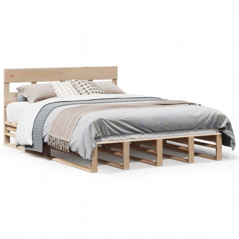 Lit double,Lit adulte,Cadre de lit sans matelas 150x200 cm bois de pin massif CFW5379885 (1/5)