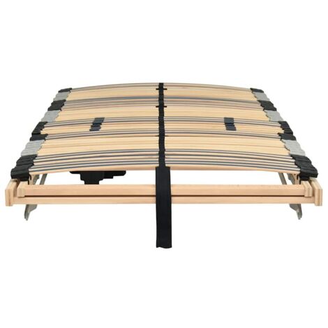 Lit simple,Lit adulte,Sommier à lattes Marron 90 x 190 cm Bois de hêtre massif CFW2573090 (1/5)