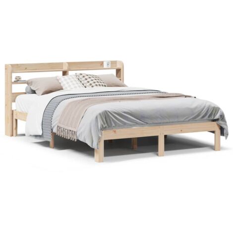 Lit double,Lit adulte,Cadre de lit avec tête de lit sans matelas 150x200 cm CFW2765675 (1/5)