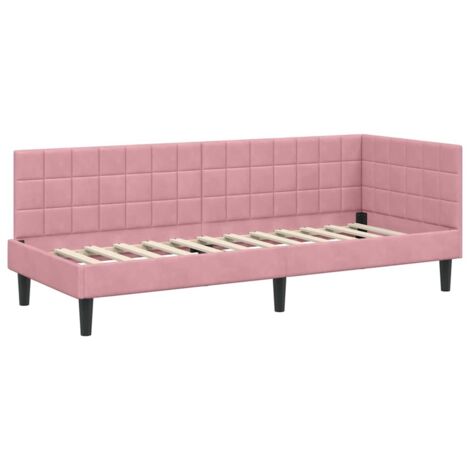Tête De Lit D’angle VidaXL – Velours Et Bois Stratifié, Lit Angle