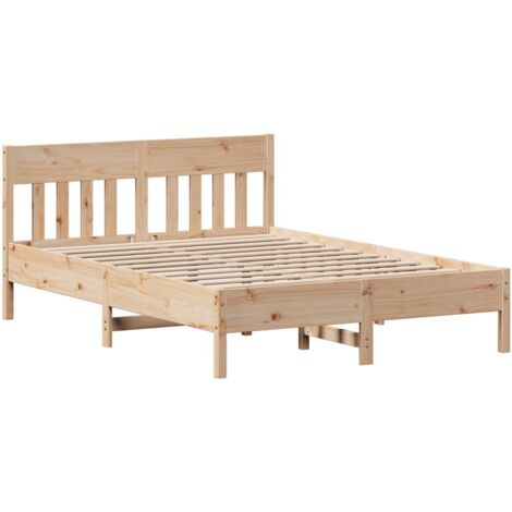 Lit double,Lit adulte,Cadre de lit sans matelas 150x200 cm bois de pin massif CFW3094095 (1/5)