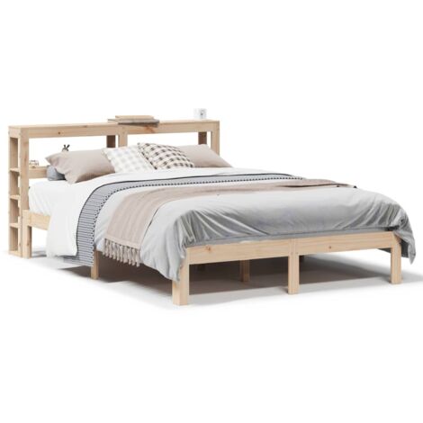 Lit double,Lit adulte,Cadre de lit avec tête de lit sans matelas 140x190 cm CFW9483227 (1/5)