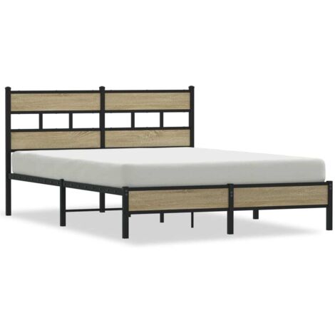Lit double，Lit adulte，Cadre de lit sans matelas chêne sonoma 160x200 cm CFW1493597 (1/5)