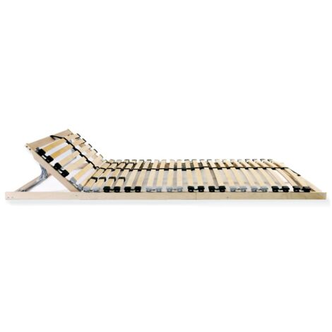 Lit double,Lit adulte,Sommier à lattes sans matelas avec 28 lattes 7 zones 140x200 cm CFW2243048 (1/5)