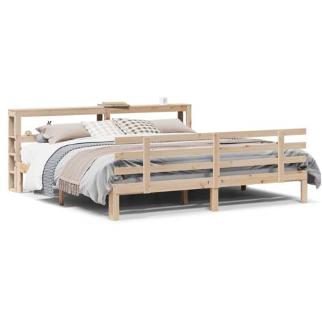Lit adulte,Cadre de lit avec tête de lit sans matelas 180x200 cm CFW7634748 (1/5)