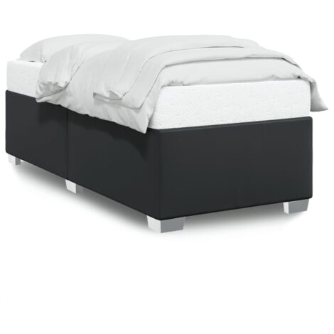 Lit simple,Lit adulte,Cadre de lit sans matelas noir 100x200 cm similicuir CFW3645516 (1/5)