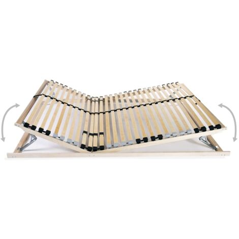 Lit double,Lit adulte,Sommier à lattes sans matelas avec 28 lattes 7 zones 120x200 cm CFW2450666 (1/5)