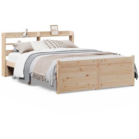 Lit double,Lit adulte,Cadre de lit avec tête de lit sans matelas 150x200 cm CFW1436476 (1/5)