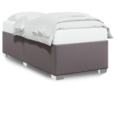 Lit simple,Lit adulte,Cadre de lit sans matelas gris 90x190 cm similicuir CFW7724929 (1/5)