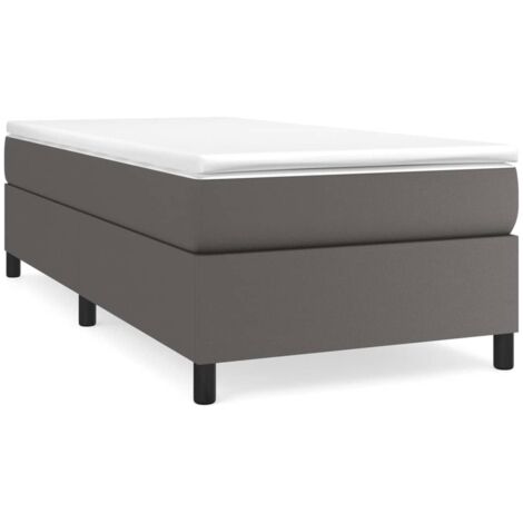 Lit simple,Lit adulte,Cadre de lit sans matelas gris 90x190 cm similicuir CFW6511448 (1/5)