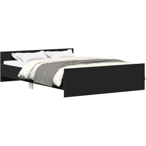 Lit double,Lit adulte,Cadre de lit sans matelas noir 140x200 cm CFW9467789 (1/5)