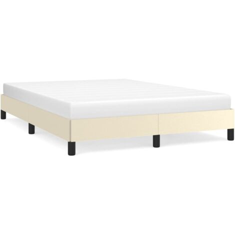 Lit double,Lit adulte,Cadre de lit sans matelas crème 140x190 cm similicuir CFW6482612 (1/5)