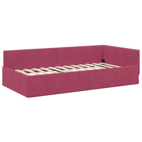Jupe De Lit Pottery Barn Rouge Bordeaux Damassé - Taille Full, Occasion, Avec Deux Taies D'oreiller