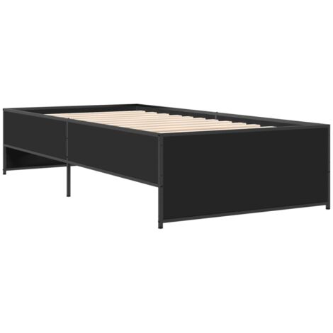 Lit simple,Lit adulte,Cadre de lit sans matelas noir 100x200 cm CFW9248027 (1/5)