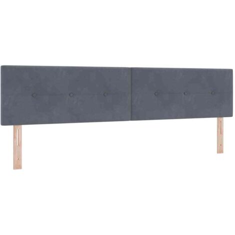 Tête de lit，Panneau décoratif Montage mural Gris foncé 200 cm Velours CFW2937103 (1/5)