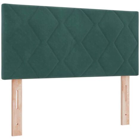 Tête de lit，Panneau décoratif Montage mural Géométrique Vert foncé 90 cm Velours CFW1744517 (1/5)