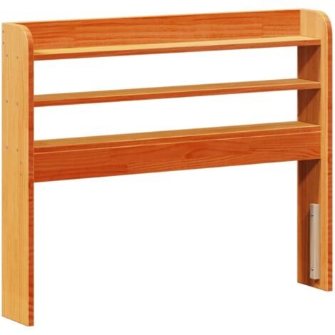 Tête de lit,Panneau décoratif avec étagères marron cire 100 cm bois massif de pin CFW9447050 (1/5)