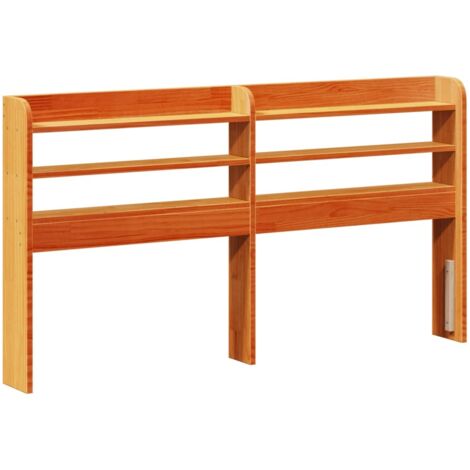 Tête de lit,Panneau décoratif avec étagères marron cire 160 cm bois massif de pin CFW4342293 (1/5)