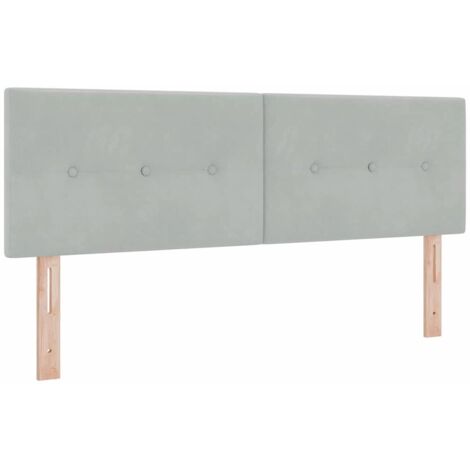 Tête de lit，Panneau décoratif Montage mural Gris clair 160 cm Velours CFW8275208 (1/5)