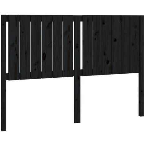 Tête de lit,Panneau décoratif Noir 145,5x4x100 cm Bois massif de pin CFW5943579 (1/5)