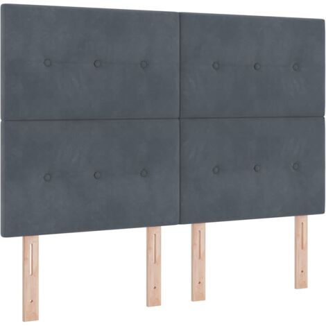 Tête de lit，Panneau décoratif Montage mural Gris foncé 160 cm Velours CFW2498211 (1/5)