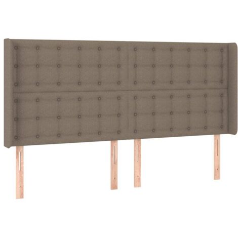 Tête de lit,Panneau décoratif avec oreilles Taupe 163x16x118/128 cm Tissu CFW5886643 (1/5)