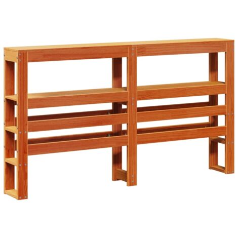 Tête de lit,Panneau décoratif avec étagères marron cire 120 cm bois massif de pin CFW9683723 (1/5)