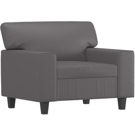 Fauteuil de Salon,Chaise,Fauteuil Gris 60 cm Similicuir CFW136753