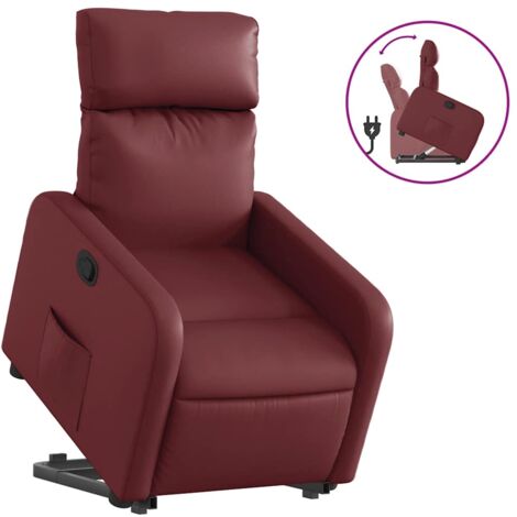 Fauteuil de Salon,Chaise,Fauteuil inclinable Rouge bordeaux Similicuir CFW741976 (1/5)