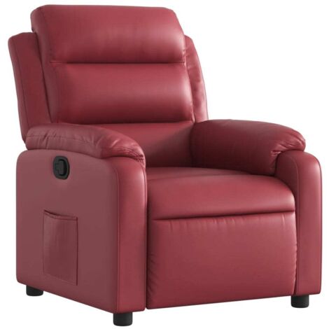 Fauteuil de Salon,Chaise,Fauteuil inclinable Rouge bordeaux Similicuir CFW648772 (1/5)