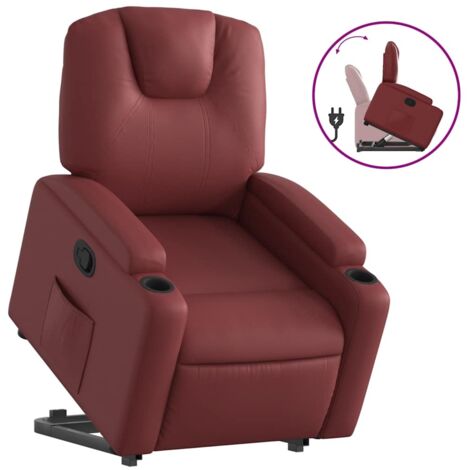 Fauteuil de Salon,Chaise,Fauteuil inclinable Rouge bordeaux Similicuir CFW407744 (1/5)