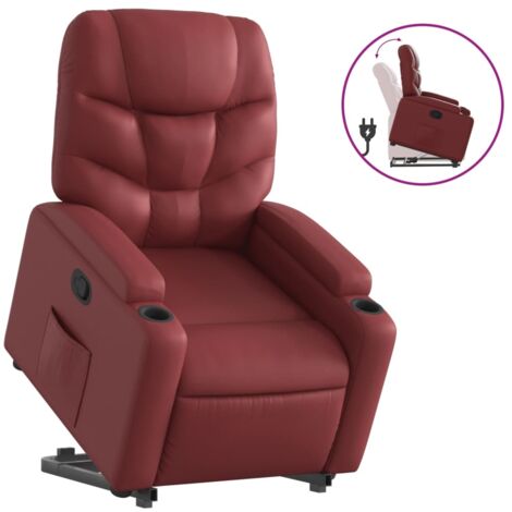 Fauteuil de Salon,Chaise,Fauteuil inclinable Rouge bordeaux Similicuir CFW487898 (1/5)