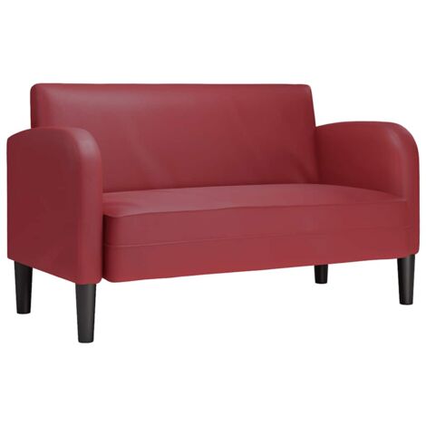 Canapé，Sofa pour Salon，Banquette causeuse rouge bordeaux 110 cm ...