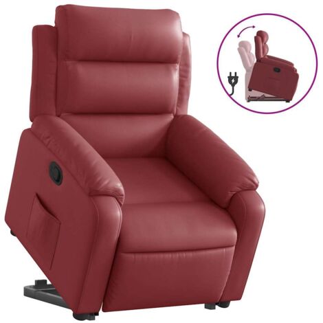 Fauteuil de Salon,Chaise,Fauteuil inclinable Rouge bordeaux Similicuir CFW693162 (1/5)