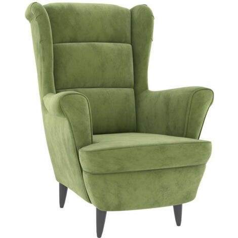 Fauteuil de Salon,Chaise,Fauteuil vert clair velours CFW612472 (1/5)