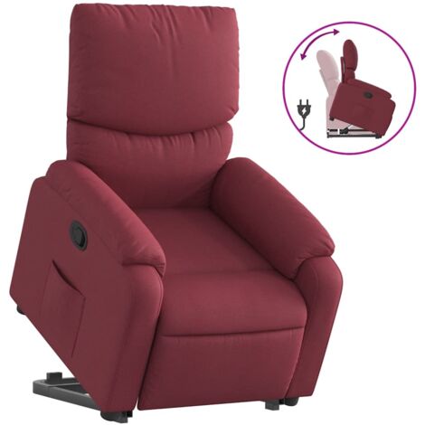 Fauteuil de Salon,Chaise,Fauteuil inclinable rouge bordeaux tissu CFW613325 (1/5)
