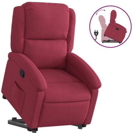 Fauteuil de Salon,Chaise,Fauteuil inclinable Rouge bordeaux Velours CFW219419 (1/5)