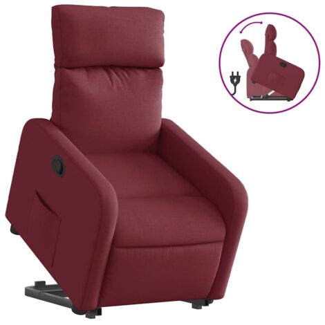 Fauteuil de Salon,Chaise,Fauteuil inclinable rouge bordeaux tissu CFW426255 (1/5)