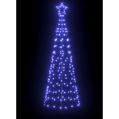 Arbre de Noël，Sapin de Noël LED avec piquets au sol Bleu 250 cm Fer CFW50240 (1/5)
