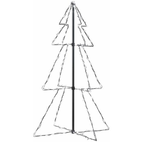 Arbre de Noël,Sapin de Noël cône 160 LED d'intérieur/d'extérieur 78x120 cm CFW26254 (1/5)