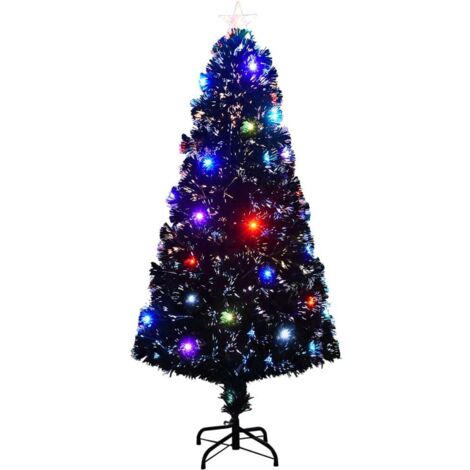 Arbre de Noël，Sapin de Noël pré-éclairé avec support 150 cm fibre optique CFW66379 (1/5)