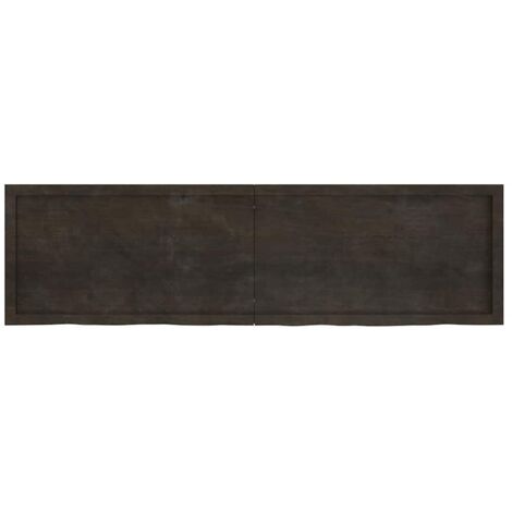 Étagère murale,Étagère flottante marron foncé bois chêne massif traité CFW88677 (1/5)