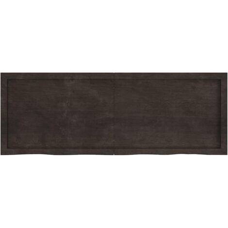 Étagère murale,Étagère flottante marron foncé bois chêne massif traité CFW82031 (1/5)